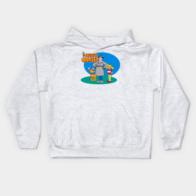 Inspector Gadget Kids Hoodie by BigOrangeShirtShop